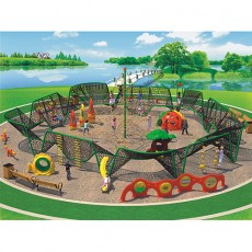 New Children Adventure Outdoor Playground Climbing Rope Equipment for Park with Certificate PY1403-2