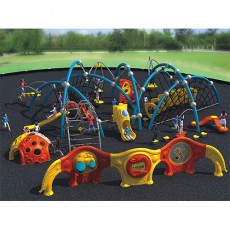 Colorful Design Popular in South Africa Children Outdoor Climbing Equipment for Amusement Park with Slide & Climbing Wall PY1408-10