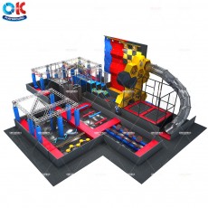 OK Playground Sport Games Equipment Ropes Ninja Course Indoor Playground for Kids