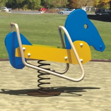 Castle Series recycled  feature playground spring rocking horse     12152K