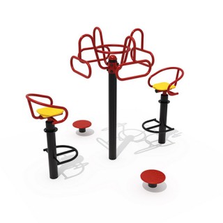 Double Seated & Stand up Hip Twister Outdoor Fitness Equipment(14106)