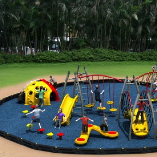 Colorful Design Popular in South Africa Children Outdoor Climbing Equipment for Amusement Park with Slide & Climbing Wall 12141B