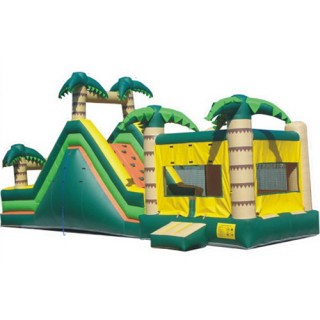 CE Lovely Style coconut tree Shape Jumping Castle Inflatable Slide bouncy C1228-5